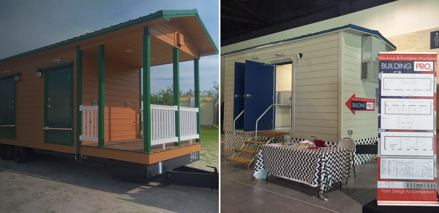 Outhouse Masters provides portable modular showers, modular shower trailer, modular portable toilets, portable restroom trailers